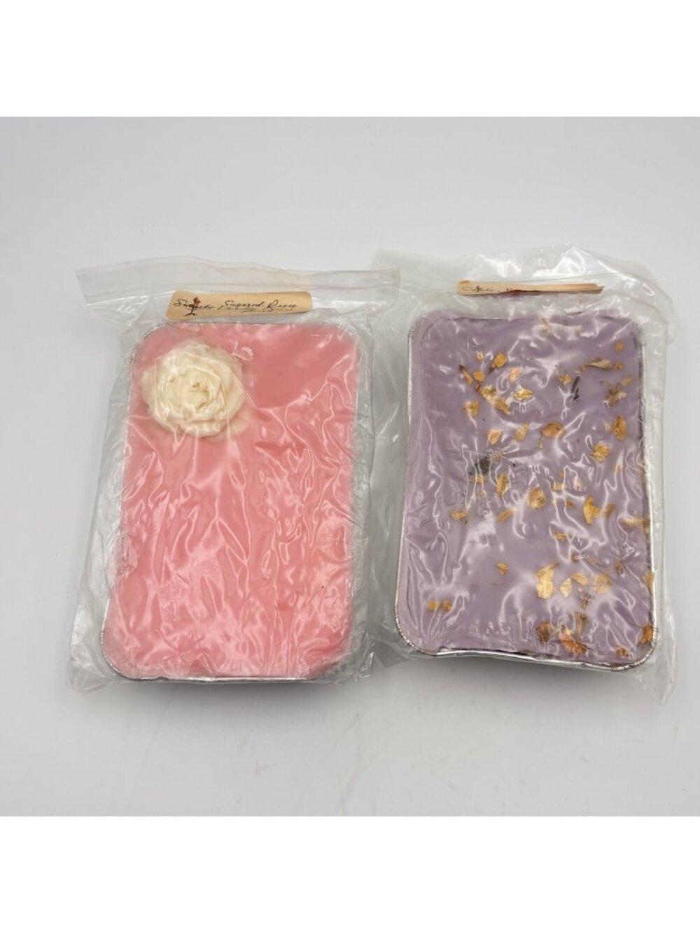 2 Swanky Candle Co Large Loaves Vendor Wax Melts Sugared Roses Blackberry Violet